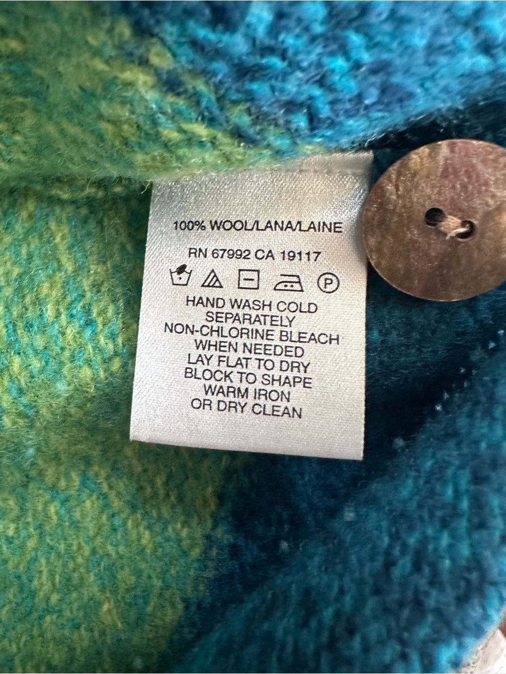 Sigrid Olsen Sport Aqua and Mint Wool Blend Sweater XS - Picture 8 of 8